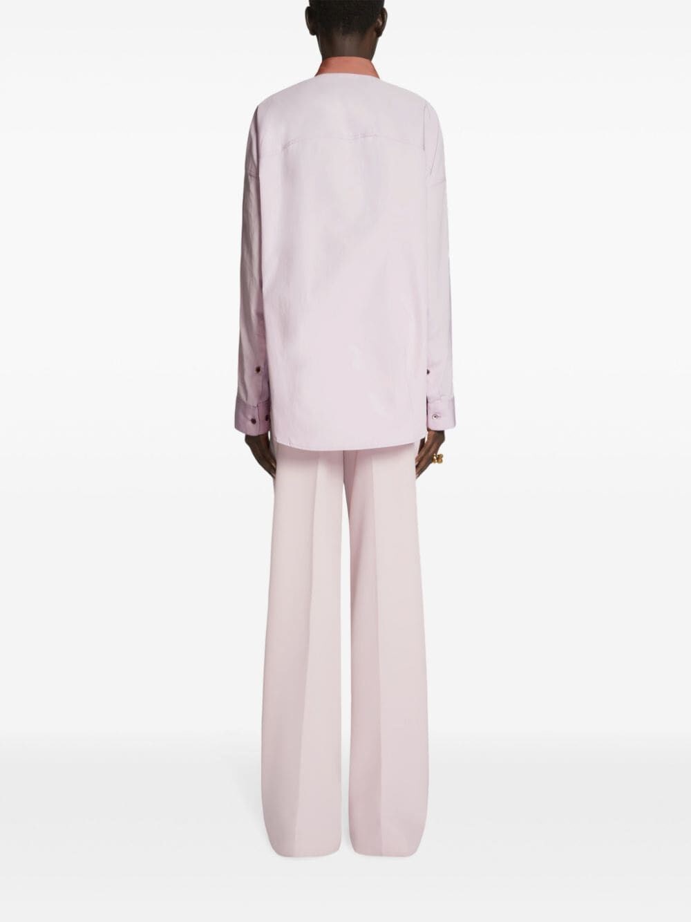 LOOSE PLEATED WOOL TROUSERS