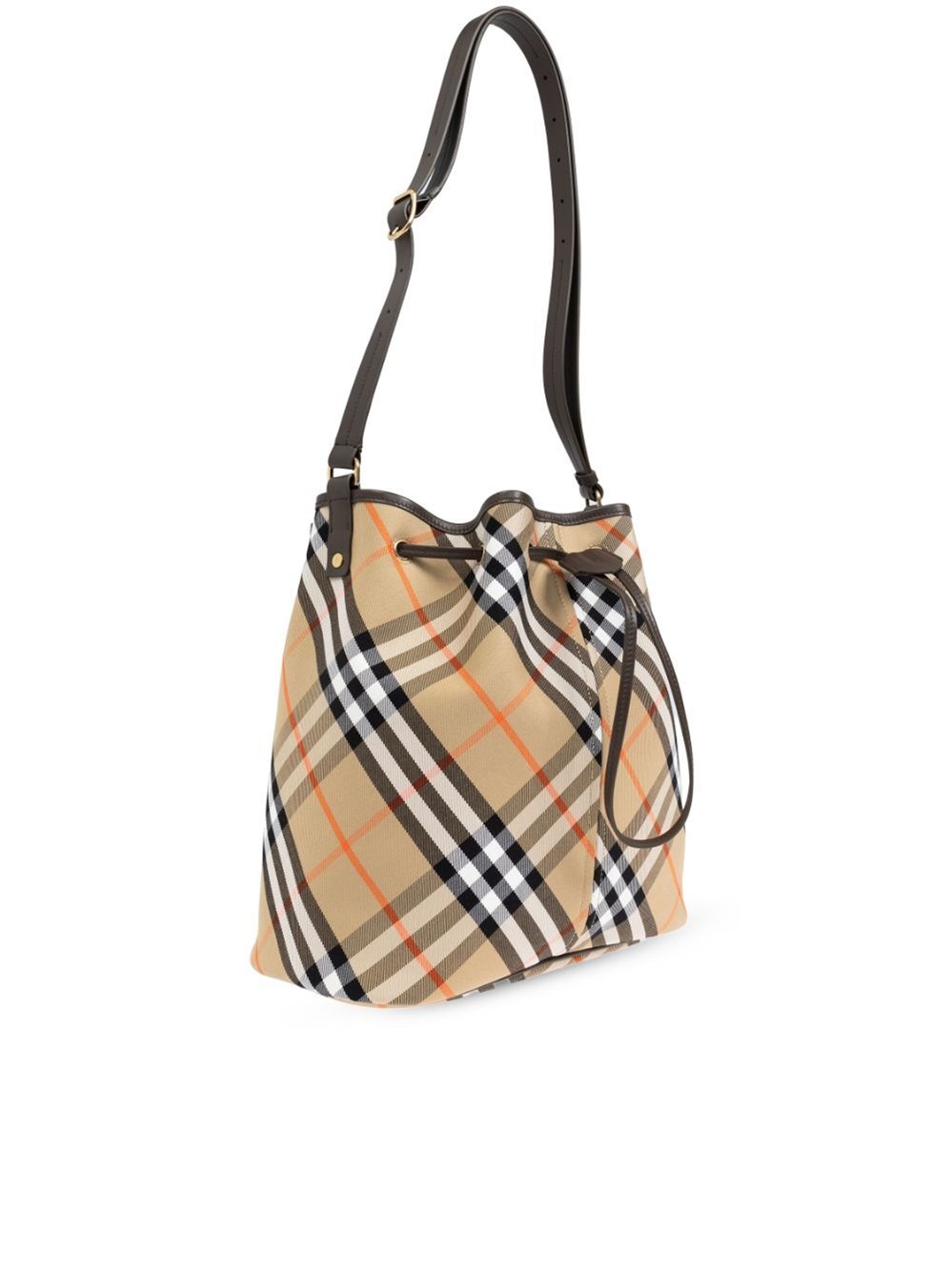 VINTAGE CHECK BUCKET SHOULDER BAG