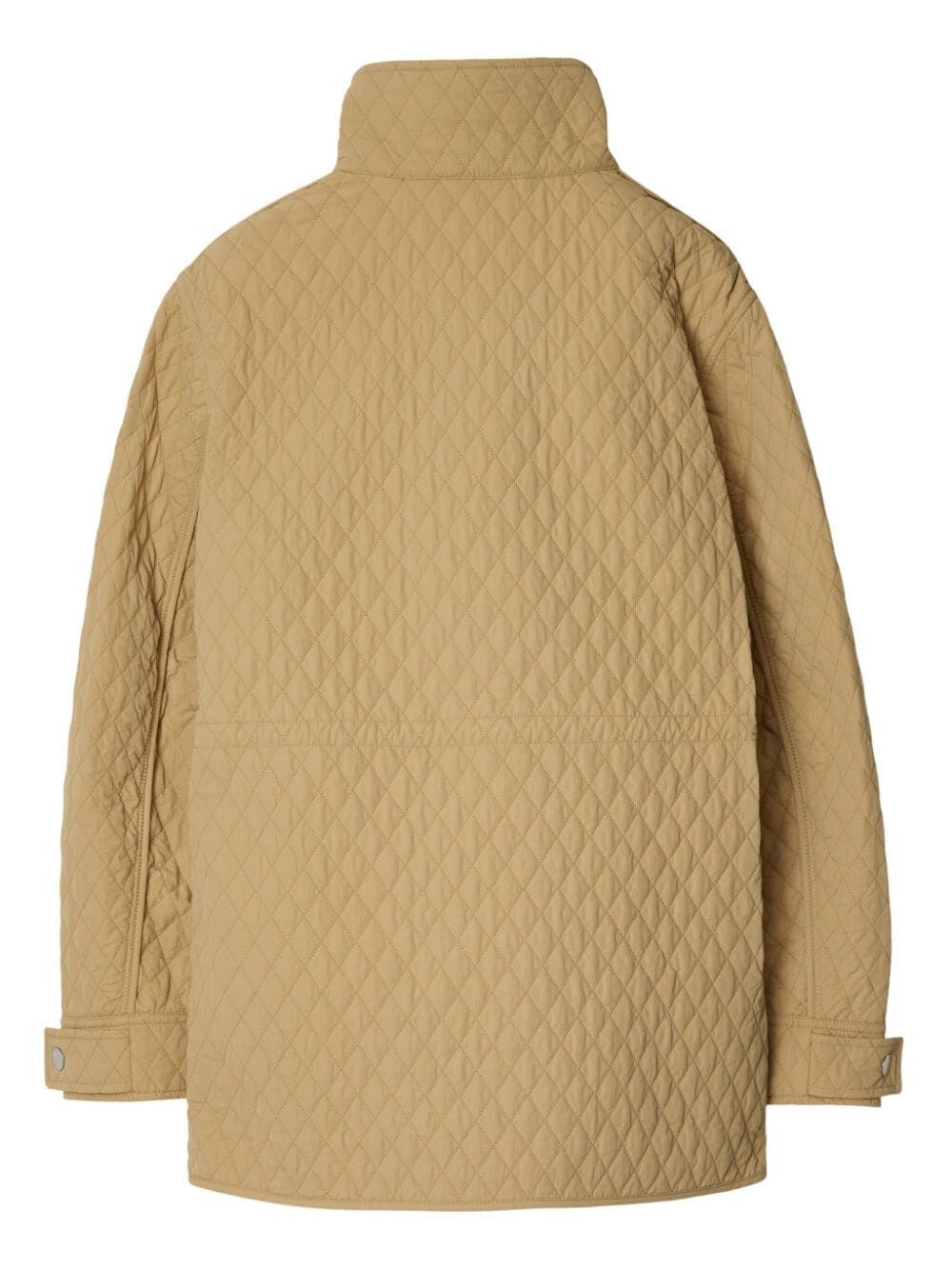 CHECK HOOD QUILTED NYLON JACKET