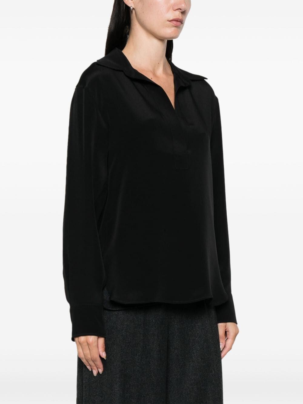 SILK CRÊPE DE CHINE FLOWING SHIRT