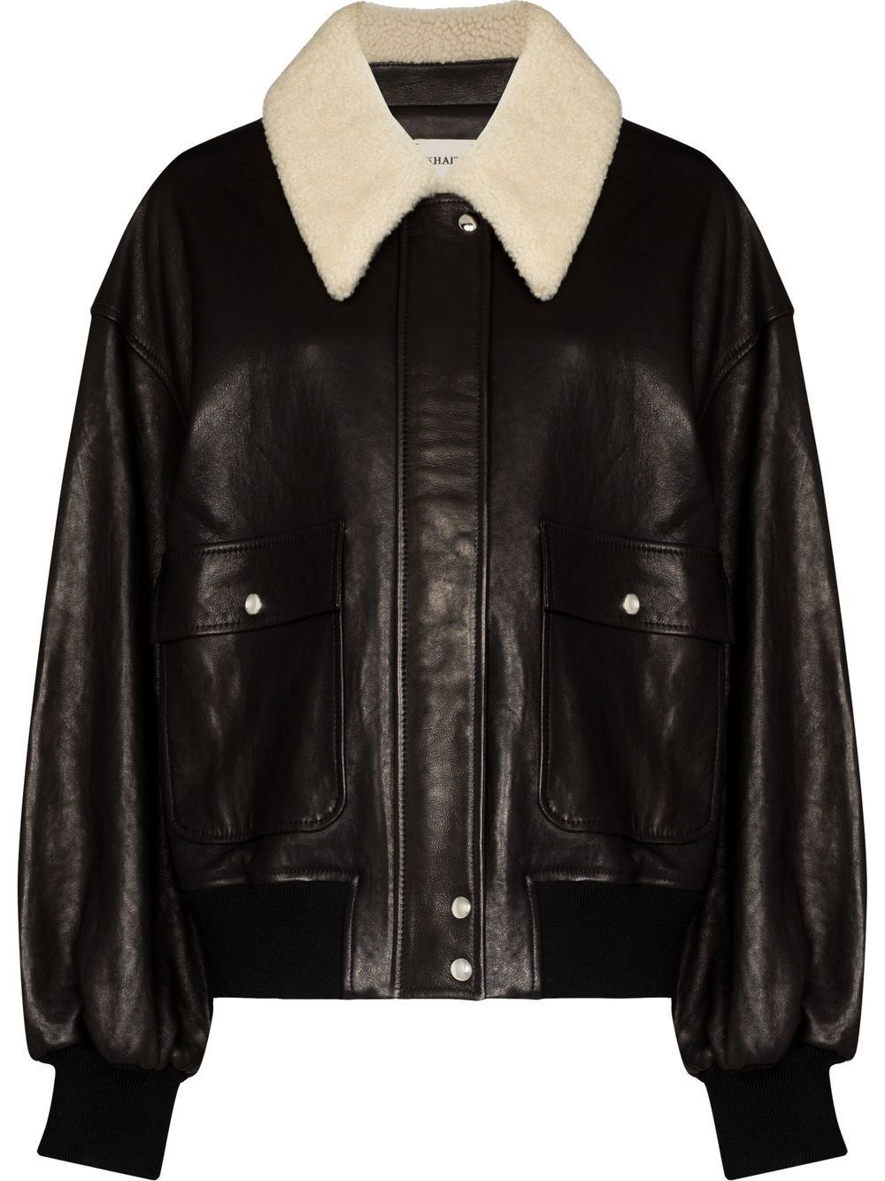 SHELLAR LEATHER BOMBER JACKET