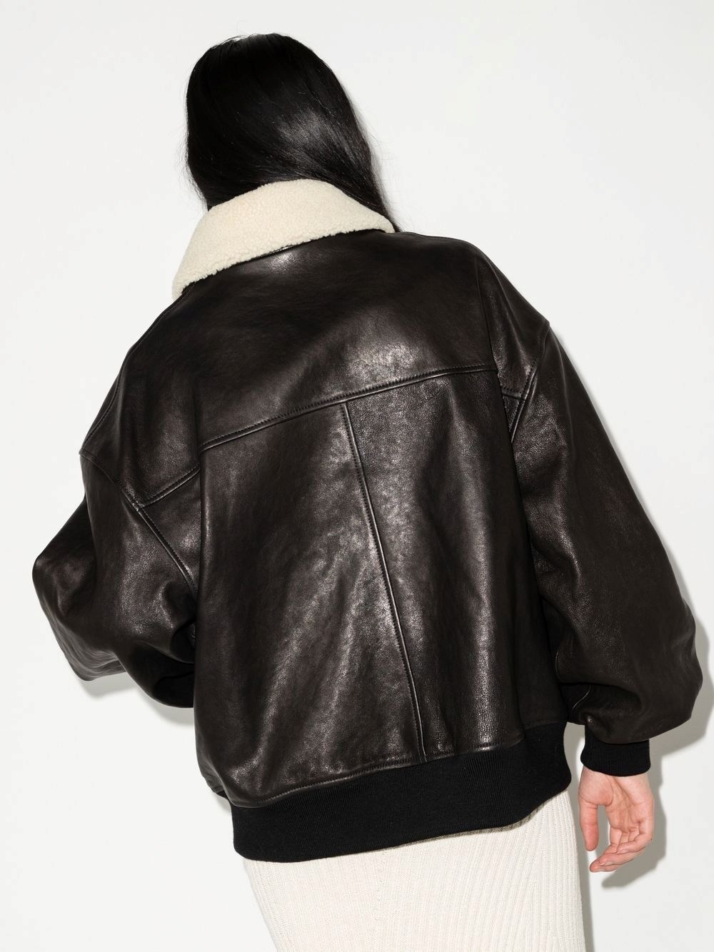 SHELLAR LEATHER BOMBER JACKET