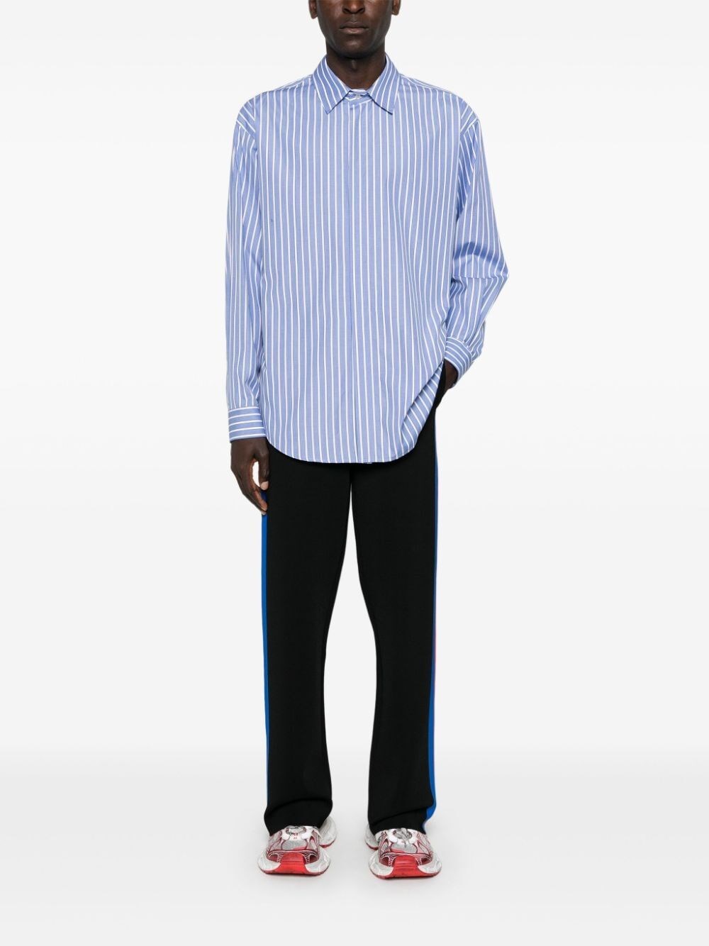 COTTON POPLIN STRIPED SHIRT