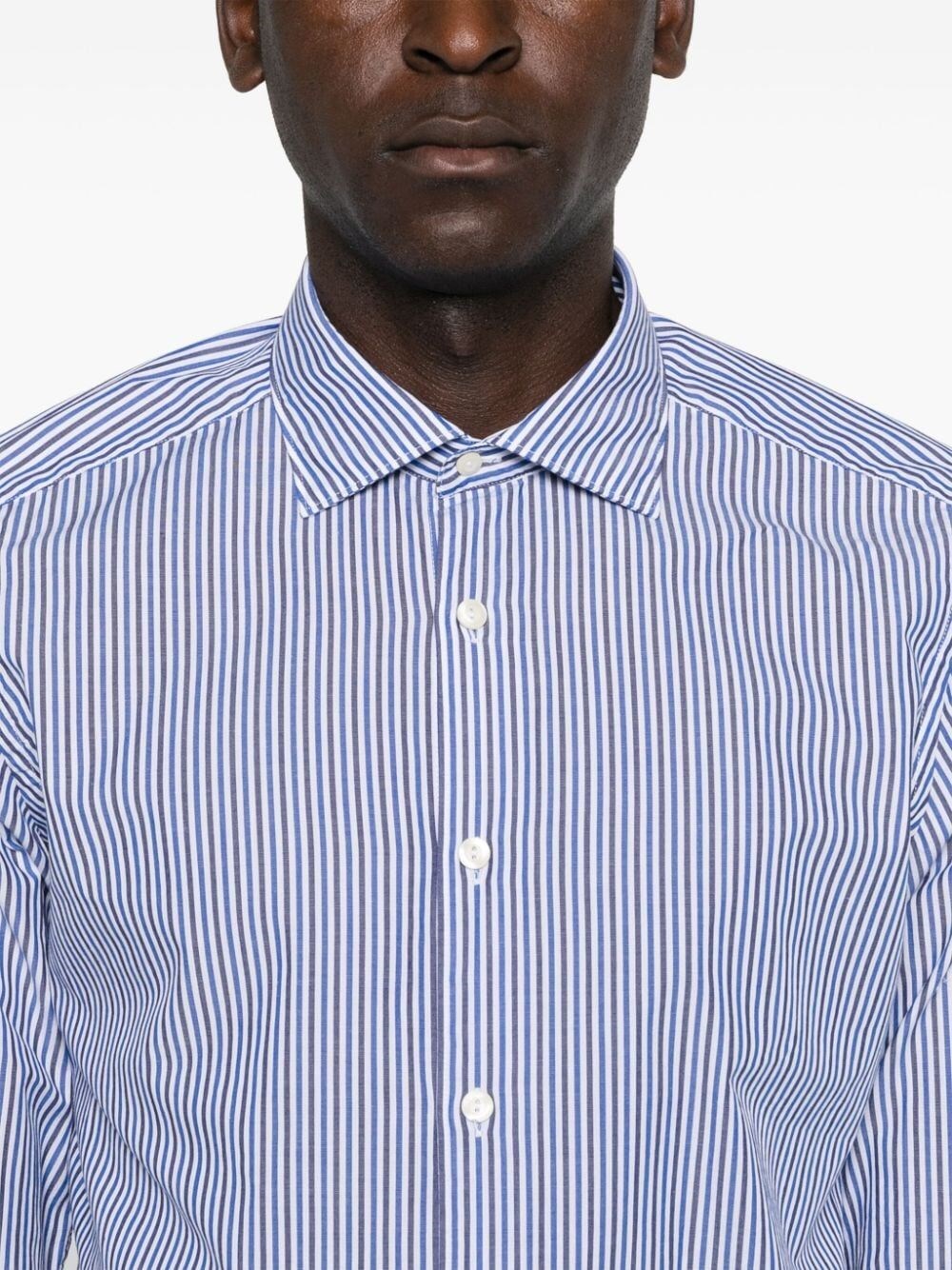 COTTON POPLIN STRIPED SHIRT