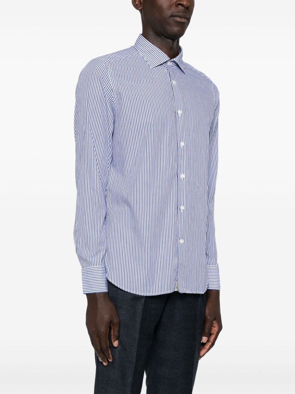 COTTON POPLIN STRIPED SHIRT