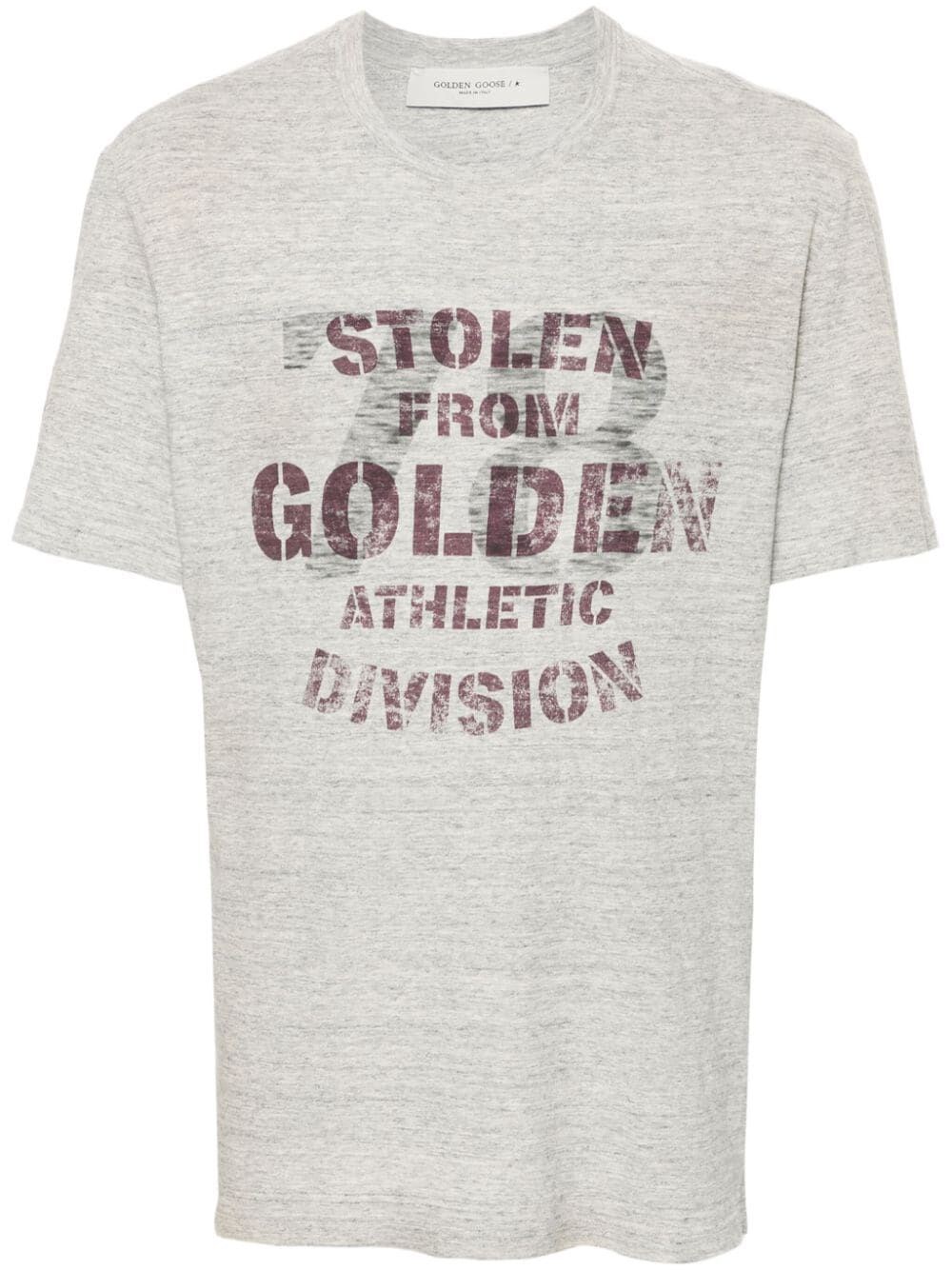 Shop Golden Goose Vintage-print T-shirt In Grey