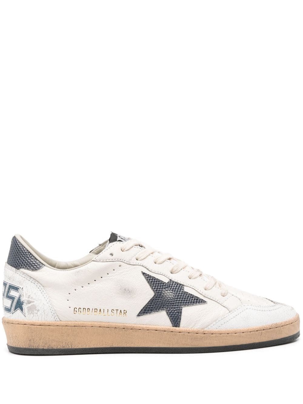 Golden Goose Round Toe Sneakers With Signature Star Patch And Suede Accents In Multi