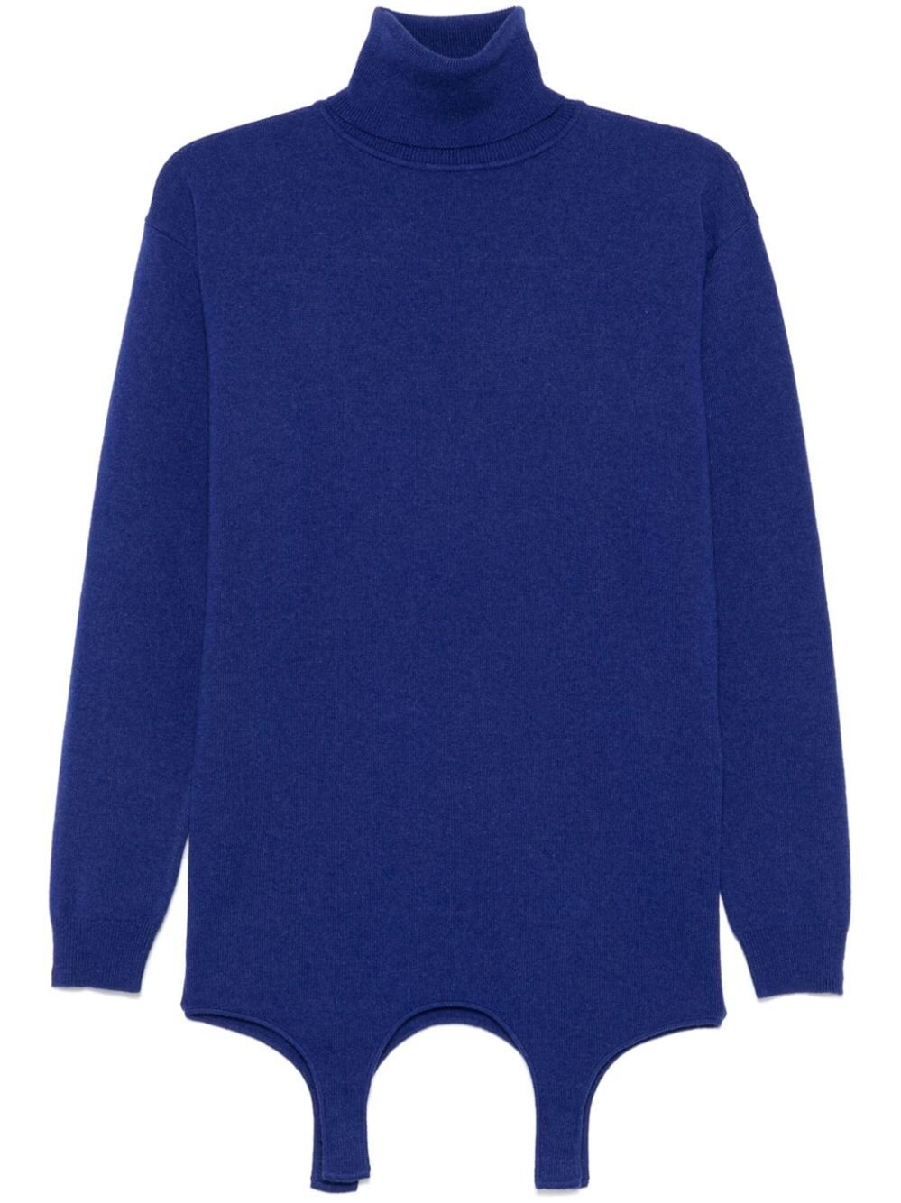 Shop Saint Laurent Turtleneck Garter Cashmere Sweater In Blue