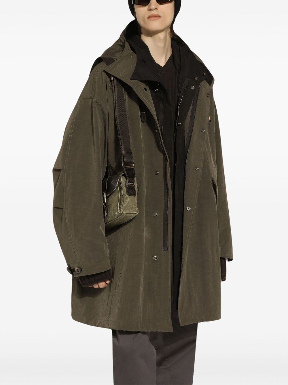 UNLINED TECHNICAL FABRIC HOODED PARKA