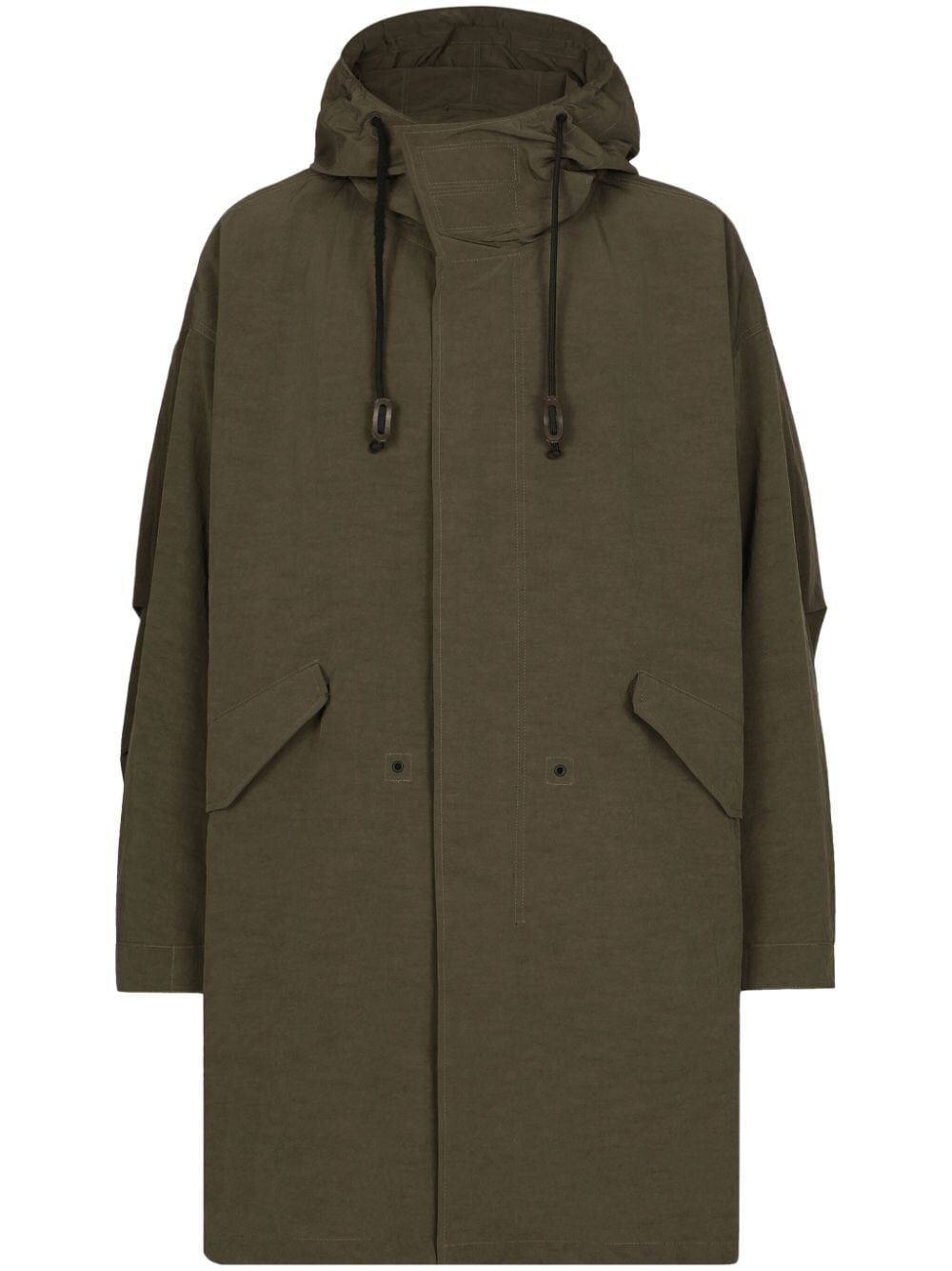 UNLINED TECHNICAL FABRIC HOODED PARKA