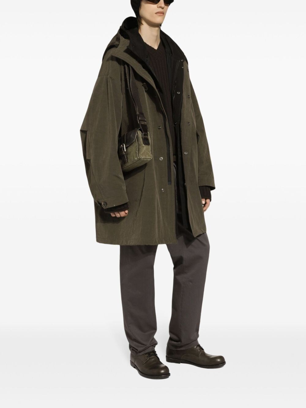 UNLINED TECHNICAL FABRIC HOODED PARKA