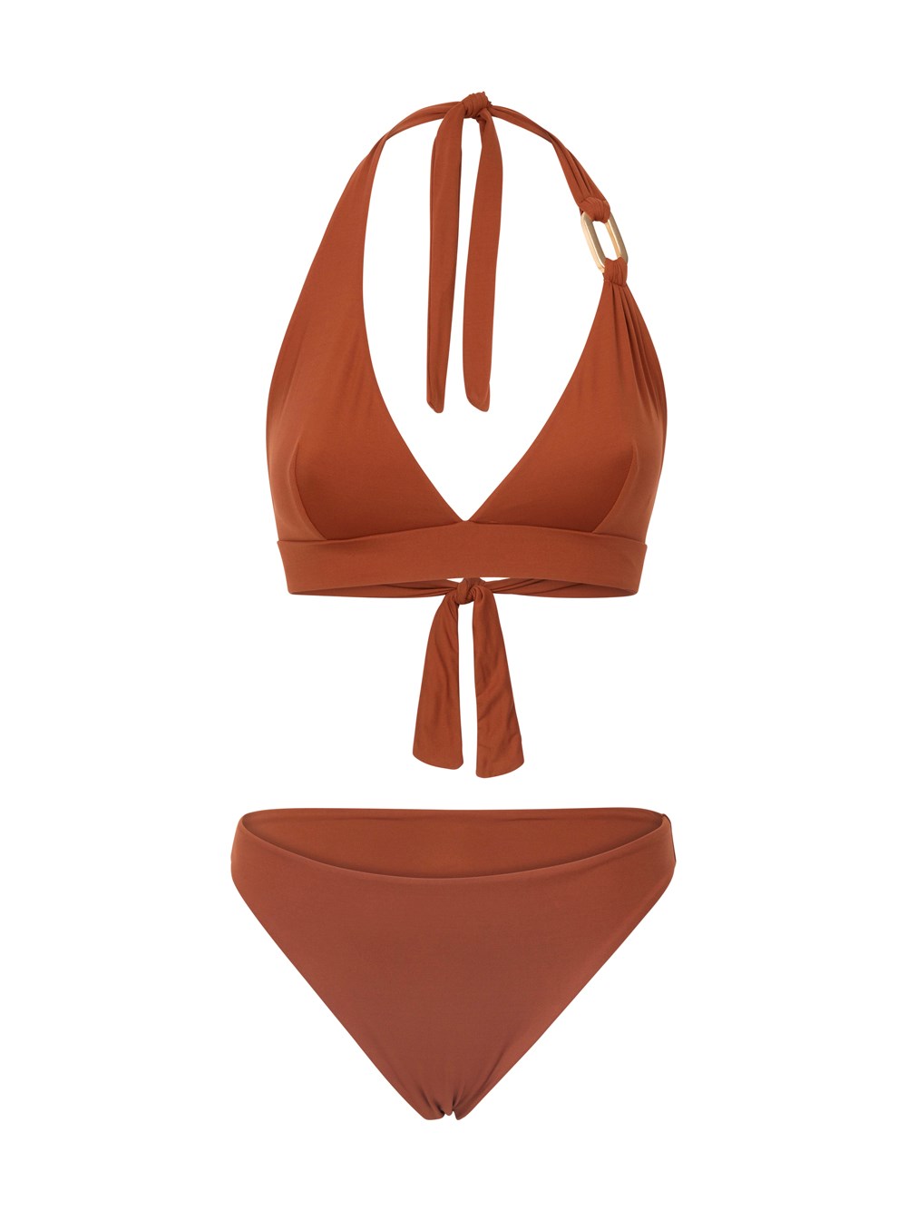 Shop Fisico Triangle Bikini In Brown