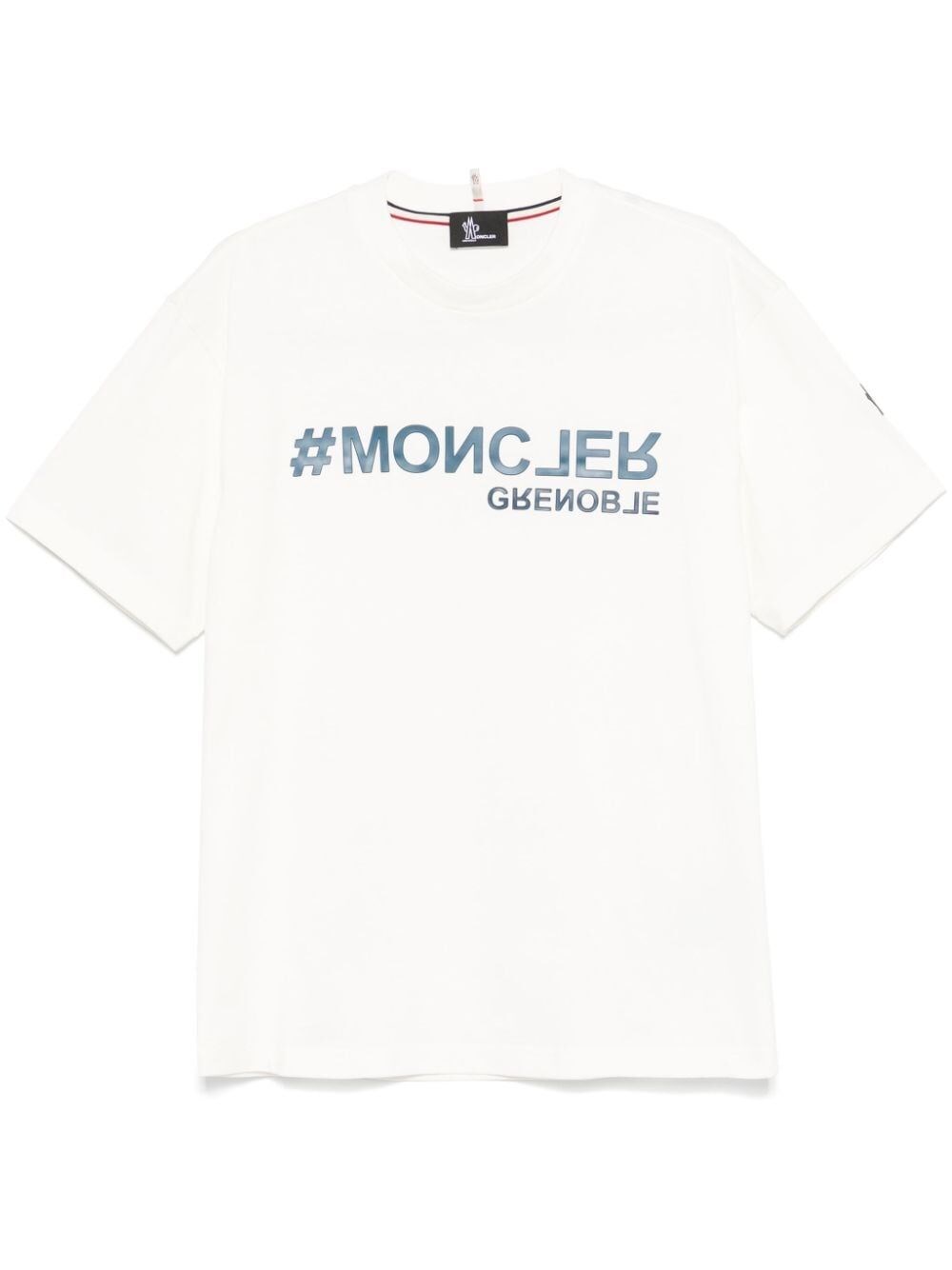 Shop Moncler Logo T-shirt In White