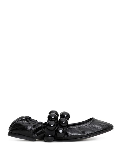 【ALAIA】網タイツと革のインフラディートフラットミュール Alaïa 網タイツと革のインフラディートフラットミュール