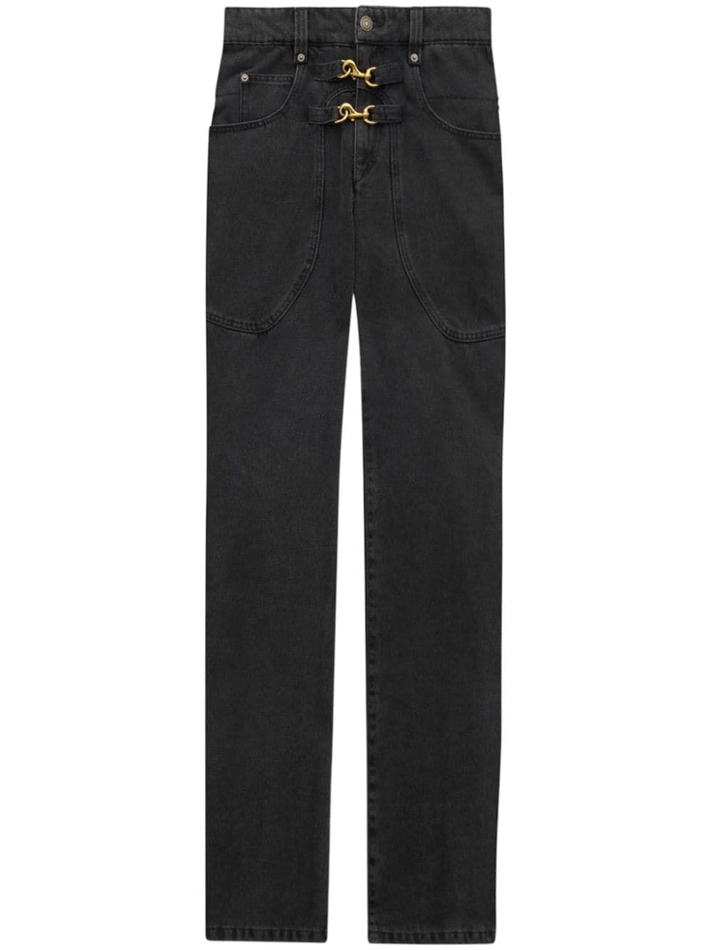 Shop Isabel Marant High-waisted Brinley Jeans In Black