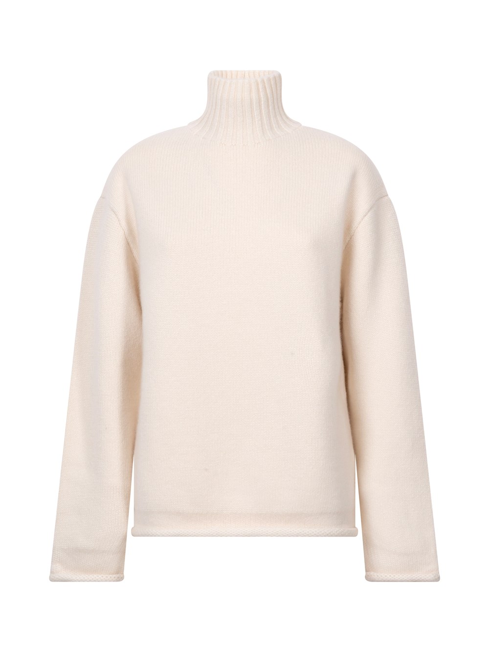 Bottega Veneta Women Textured Cashmere Hign Neck Jumper In Nude & Neutrals