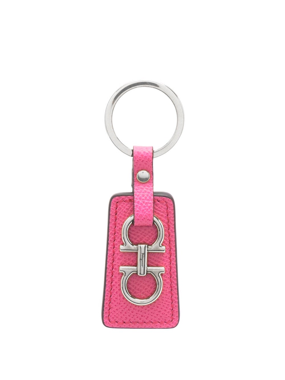 Shop Ferragamo Key Holder In Pink & Purple