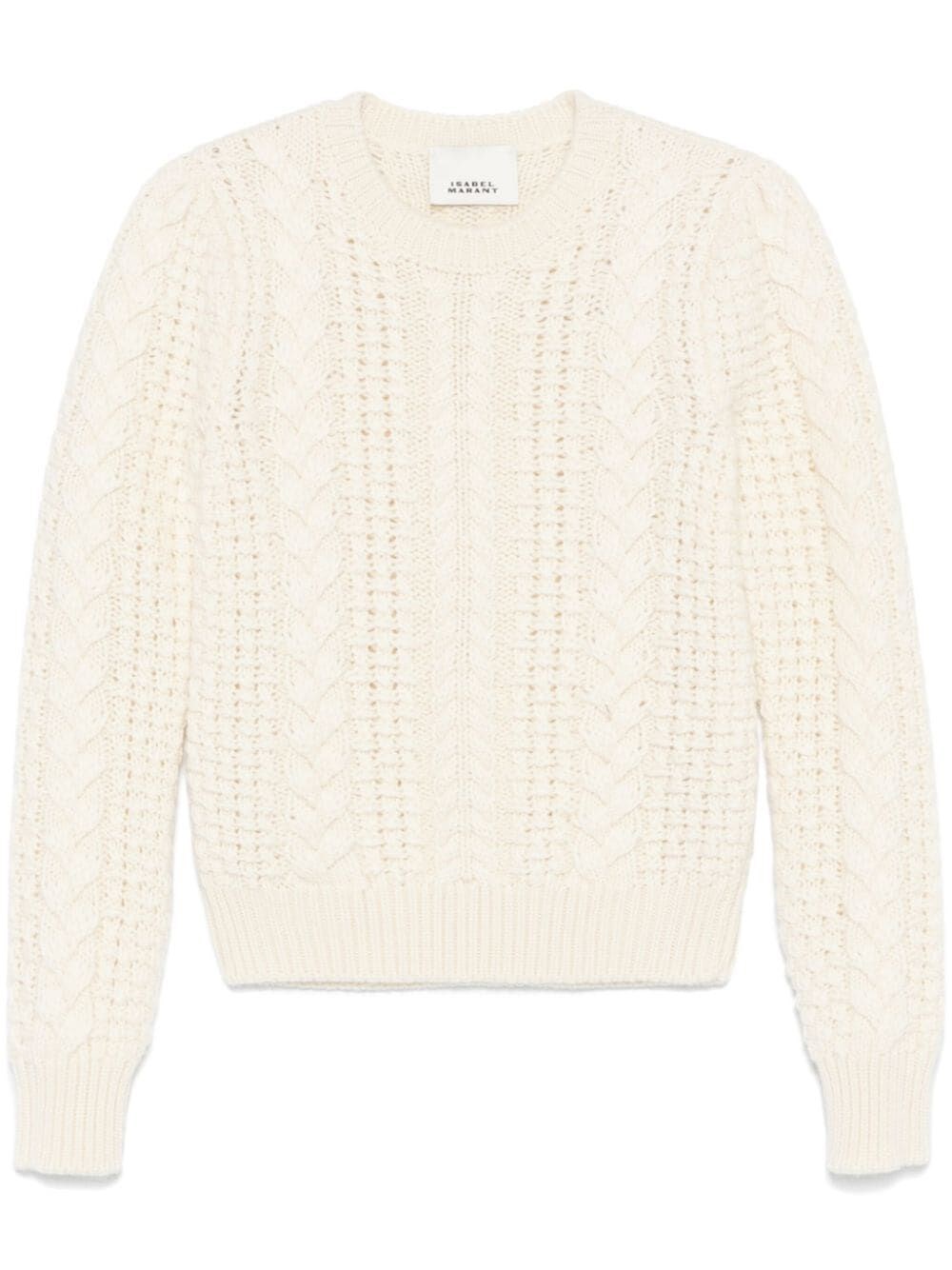 Shop Isabel Marant Otilia Wool Sweater In Nude & Neutrals