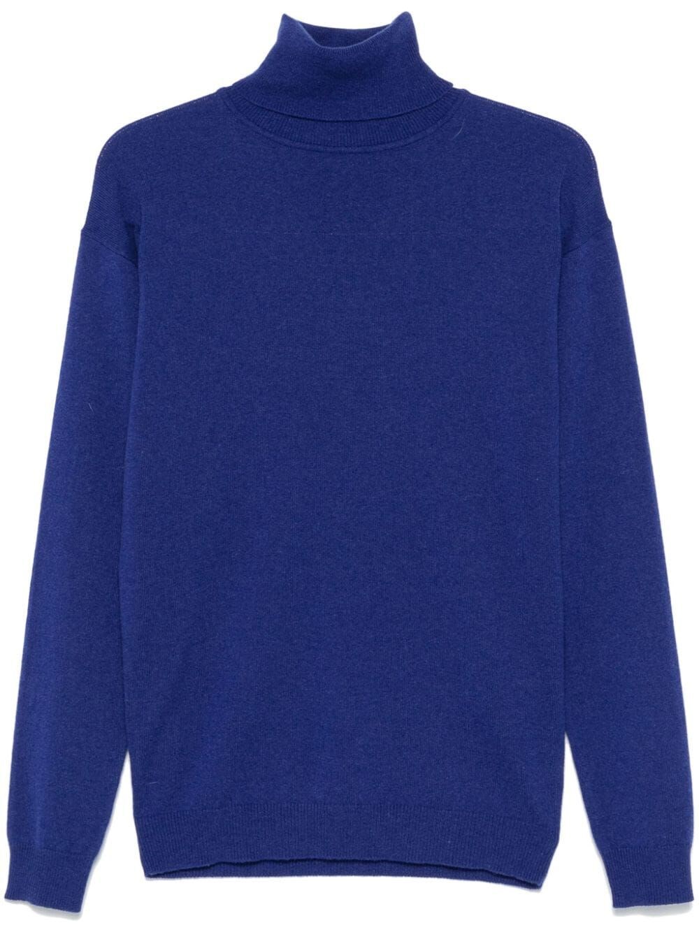 Shop Saint Laurent Cashmere Turtleneck Sweater In Blue