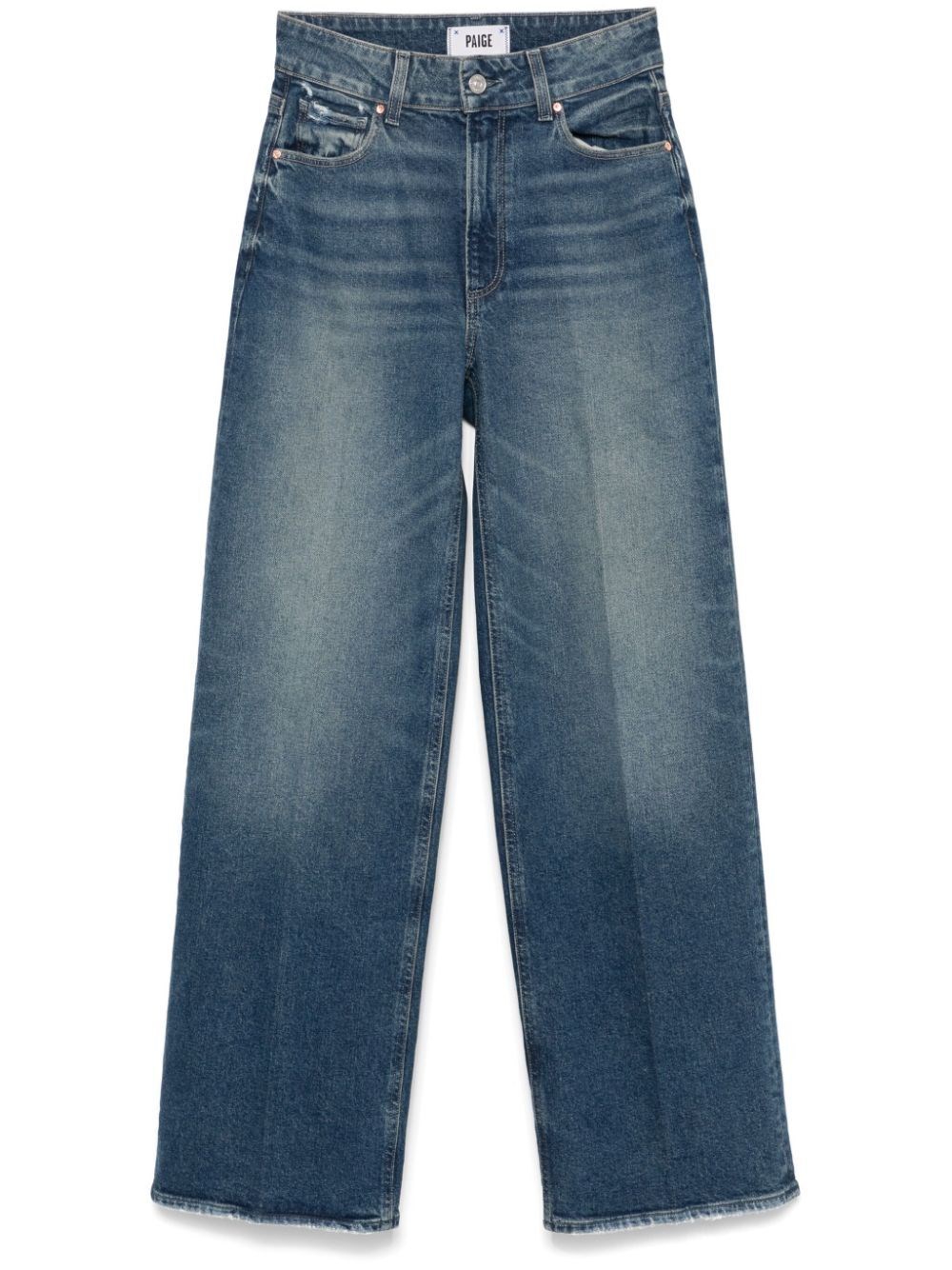 Shop Paige Sasha 32" Wide Leg Jeans In Blue