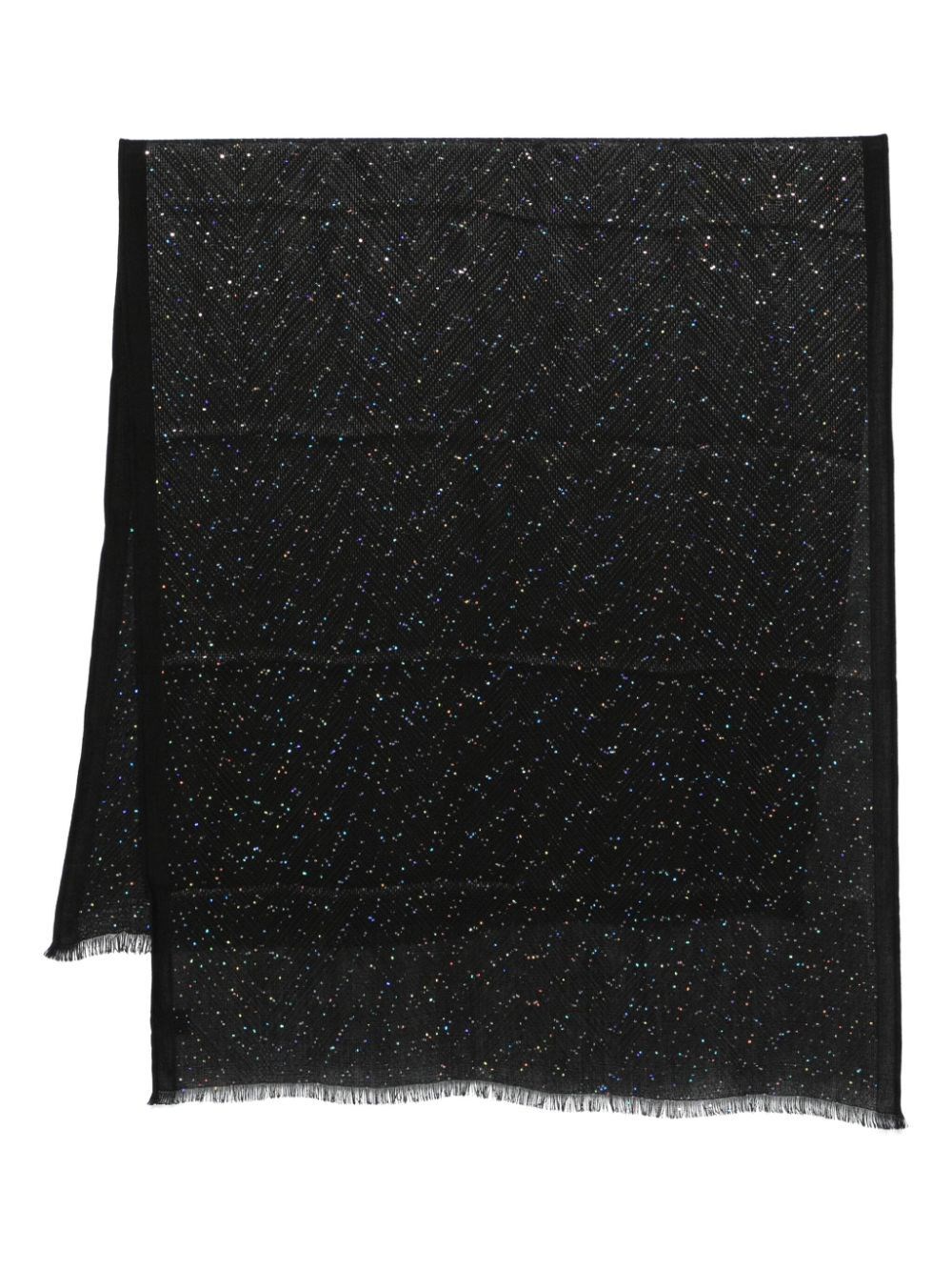 Shop Missoni Sequin-embellished Scarf In Black