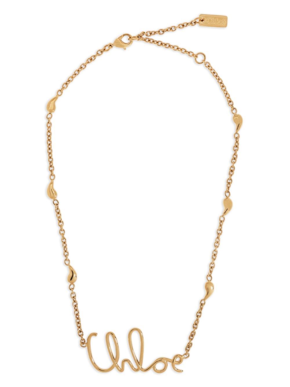 Shop Chloé The  Iconic Necklace In Metallic