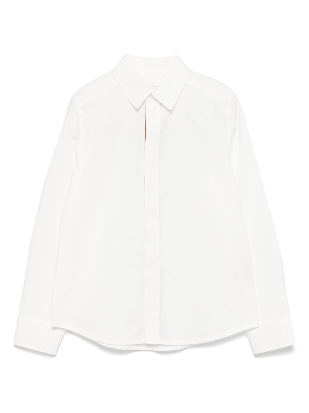 Fendi Pointed Collar Shirt In White