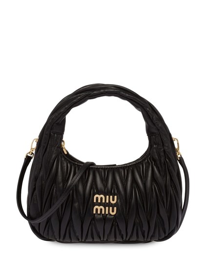 miumiu☆ワンダー マテラッセナッパレザーマイクロ ホーボバッグ Miu miu ワンダーマテラッセナッパレザースモールホーボーバッグ