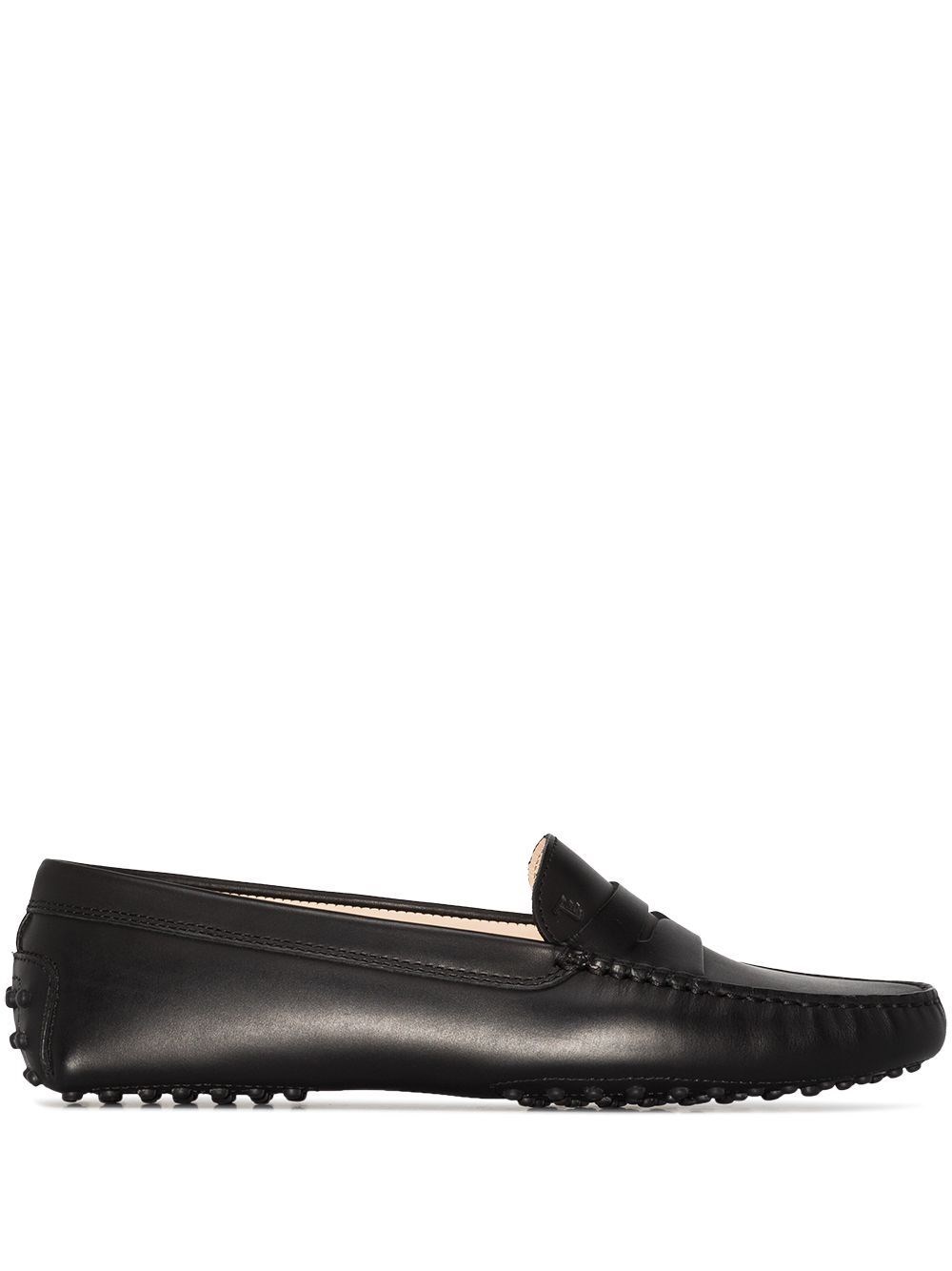 Tod's Smooth Leather Gommino Driving Shoes In Black