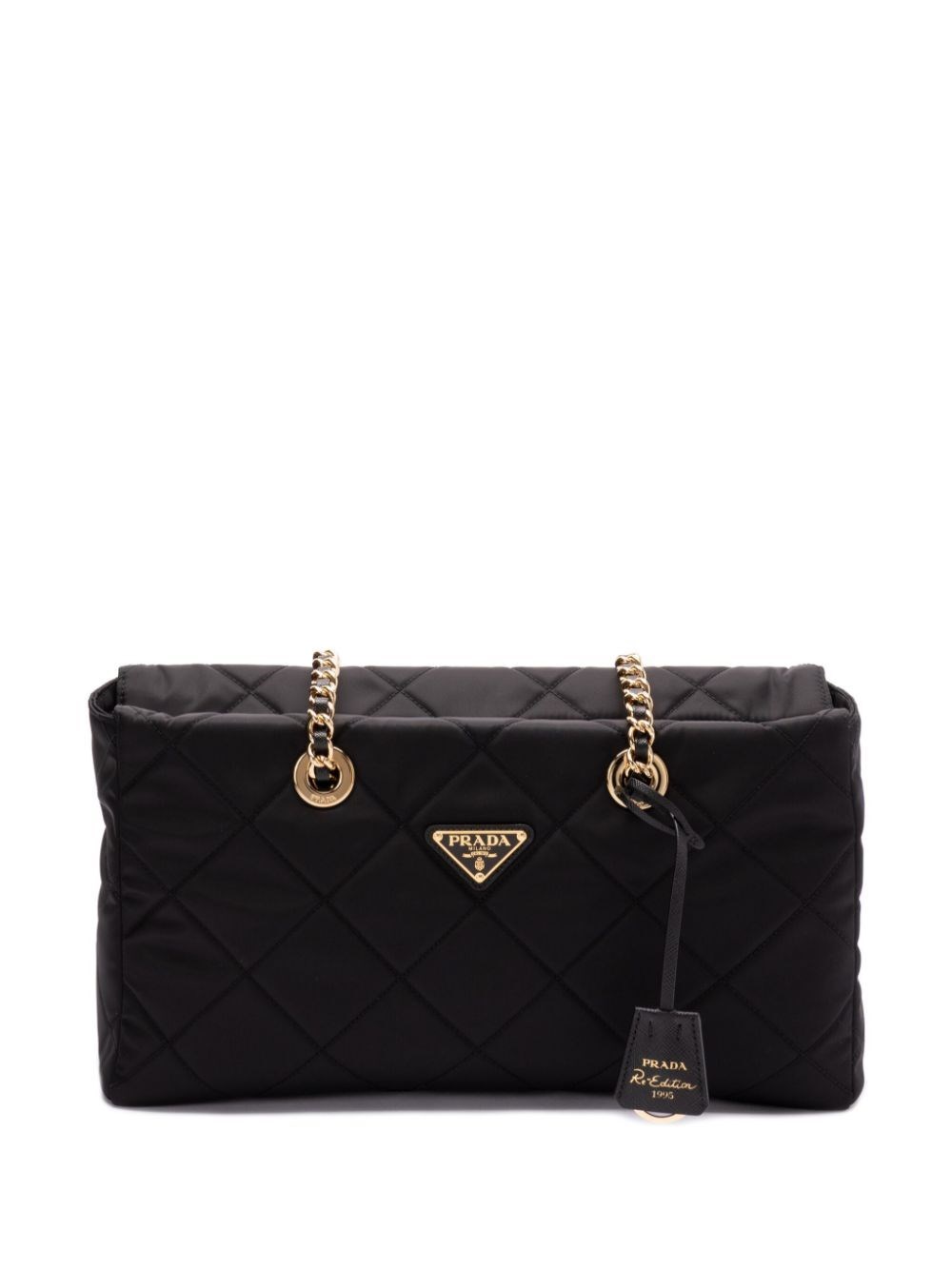 Prada Re-edition 1995 Chaine Shoulder Bag In Black