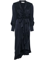 関送込◆ZIMMERMANN◆シルクラップミディドレス Zimmermann ラップシルクミディドレス available on Monti