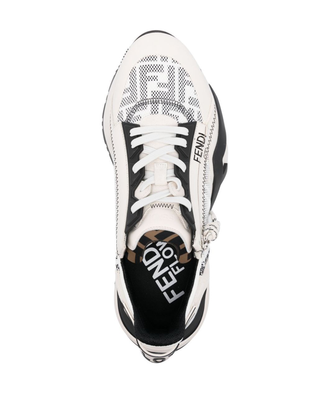 Fendi Lycra and leather fendi flow slip on sneakers