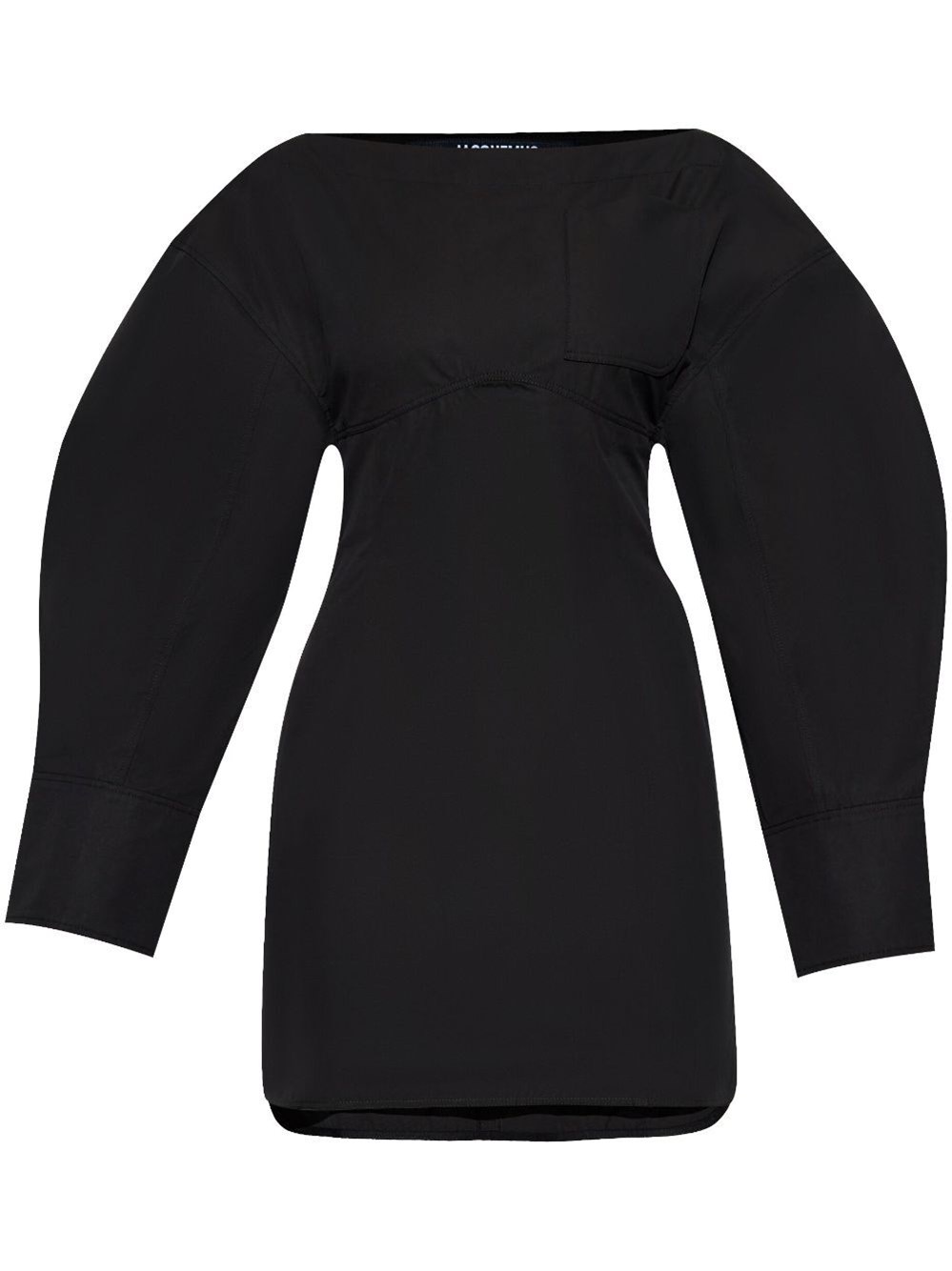 Jacquemus Shirt Dress Featuring Adjustable Belt In Black