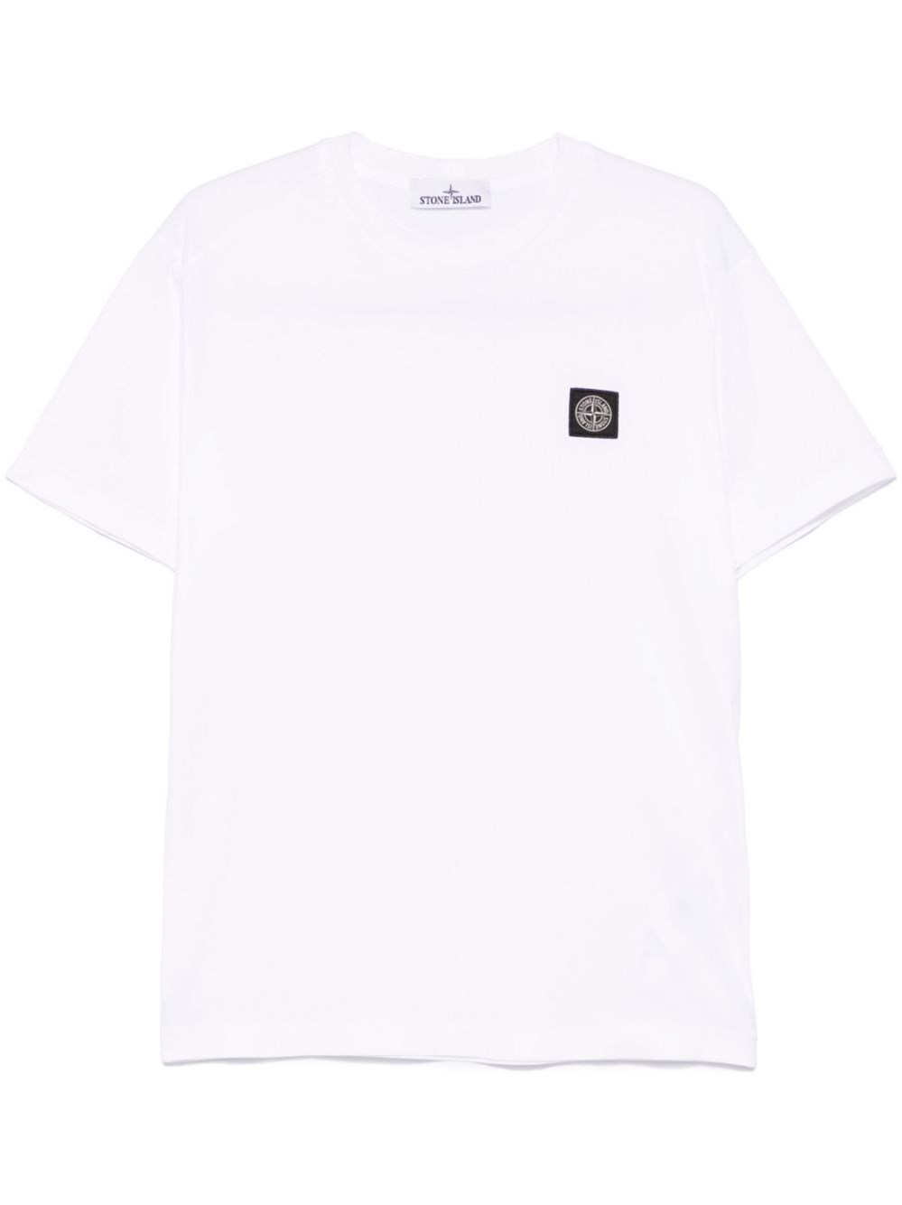 Stone Island Classic Small Logo Tee In White