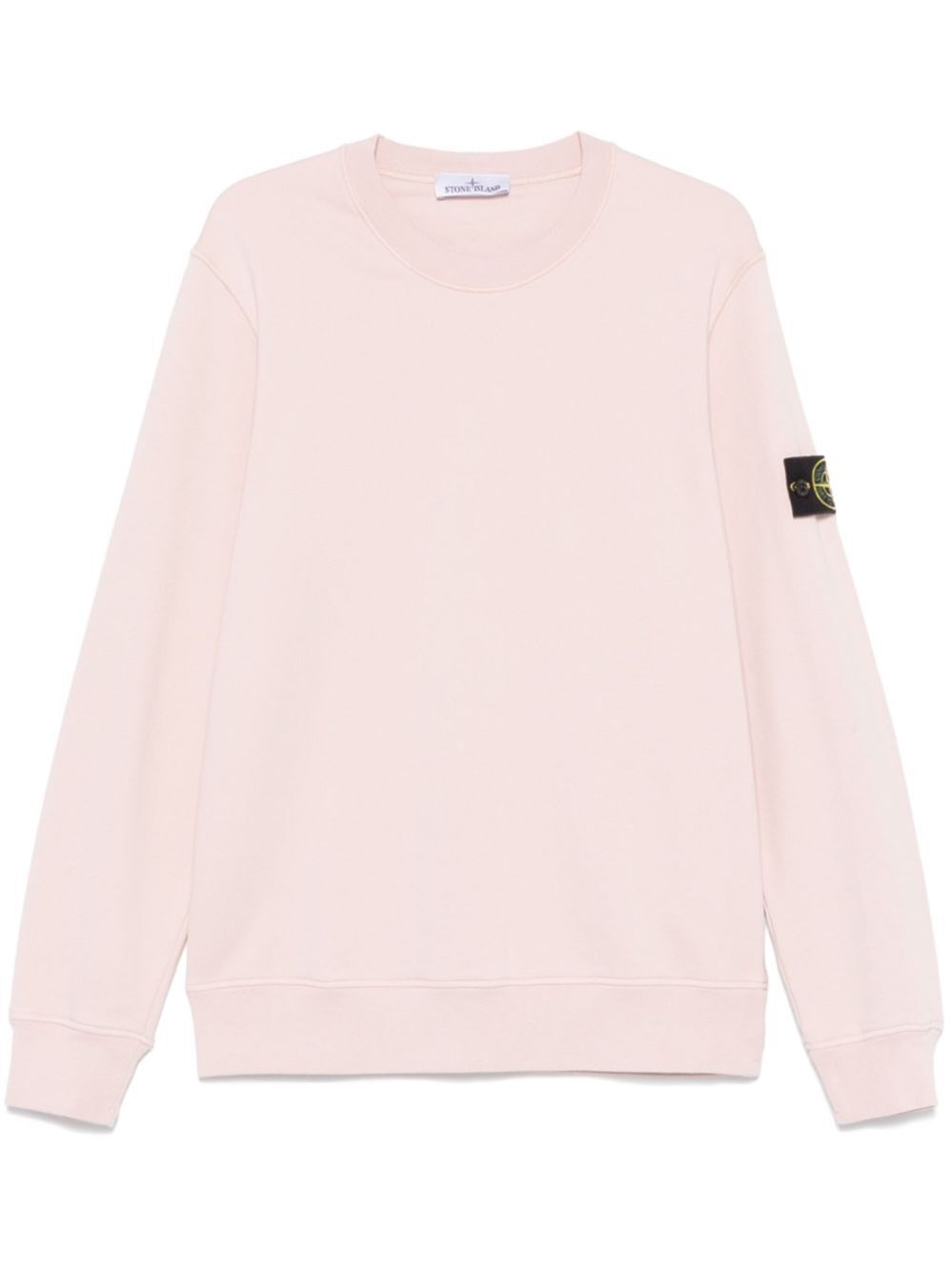 Stone Island Cotton Fleece Crewneck Sweatshirt In Nude & Neutrals