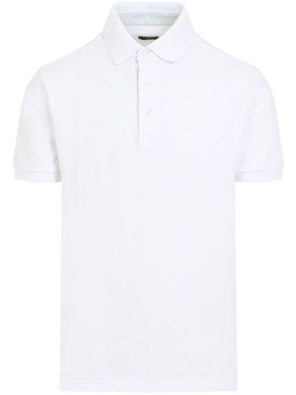 Tシャツ・カットソー Dolce & Gabbana FW25 COTTON PIQUE POLO (G8SN2Z HU7UTN0089) Cotton piqué polo-shirt with branded tag in Black for Men
