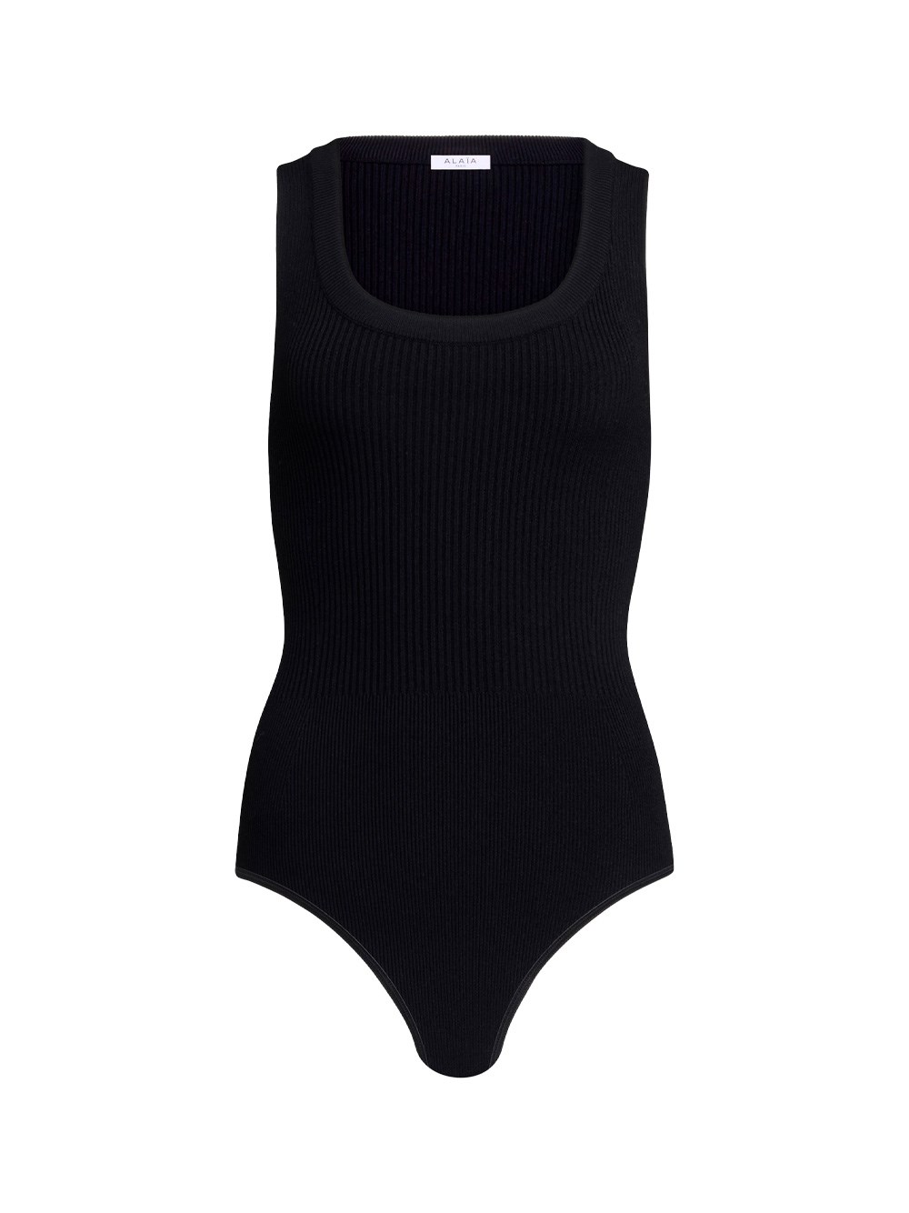 Alaïa Alaia Sleeveless Bodysuit In Ribbed Viscose In Black