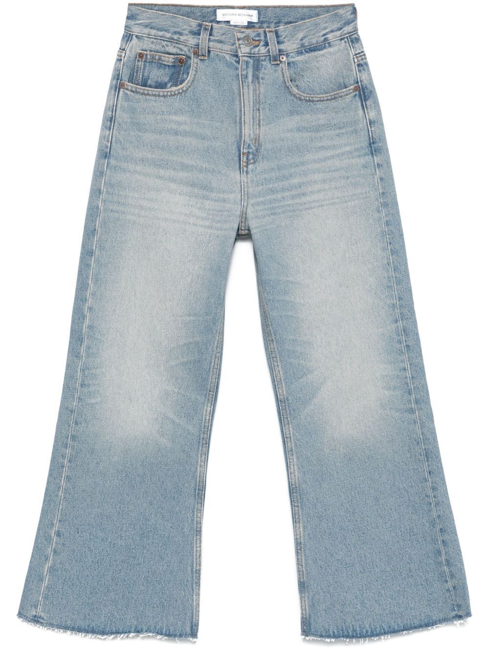 Victoria Beckham Women Wide Leg Cropped Jeans In Blue