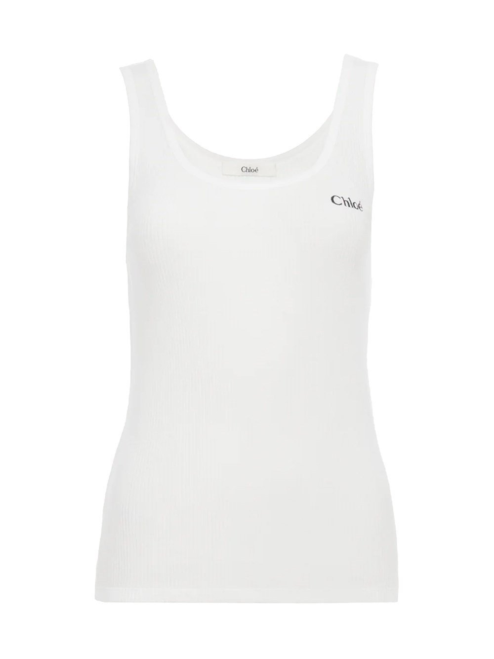 Chloé Women's White Logo Tank Top