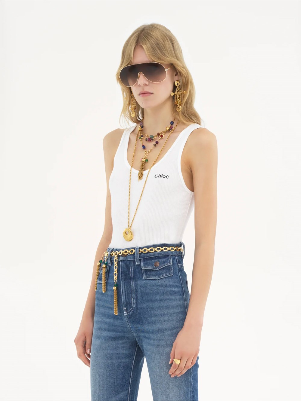 Chloe ロゴタンクトップ Y2K クロエ Chloe(クロエ) タンクトップ(レディース) - 海外通販のBUYMA
