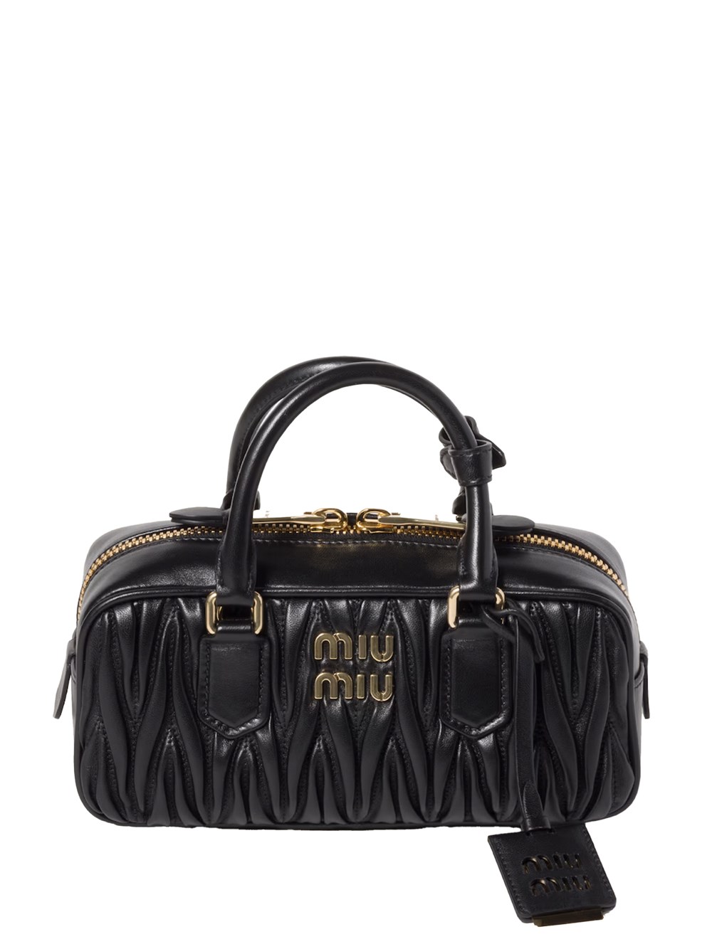 Miu Miu Women's Black Arcadie Regular Matelassé Nappa Leather Bag