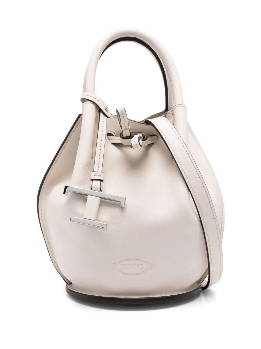 ＊TOD'S＊ ロゴ チャーム レザー ミニ バケットバッグ Tod's トッズ ロゴチャーム バケットバッグ | ブラック