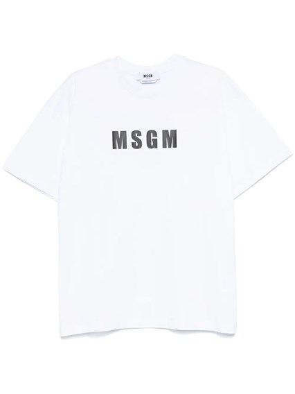 MSGM Tシャツ MSGM tシャツ 「Basic Color」MSGM ブラッシュロゴTシャツ