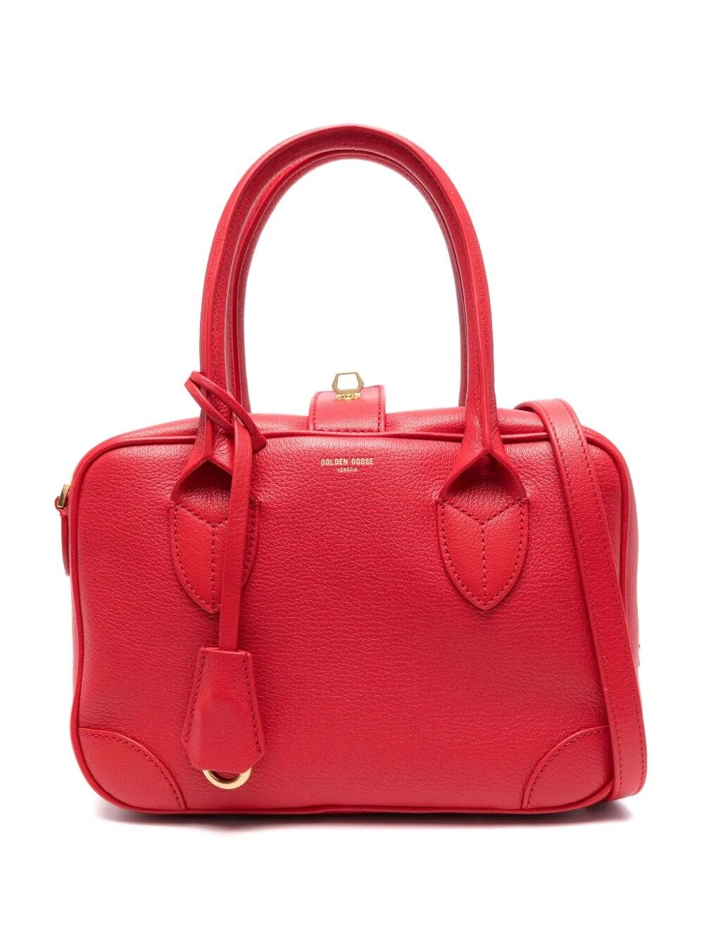 Golden Goose Borsa A Mano Vita In Pelle Martellata In Red