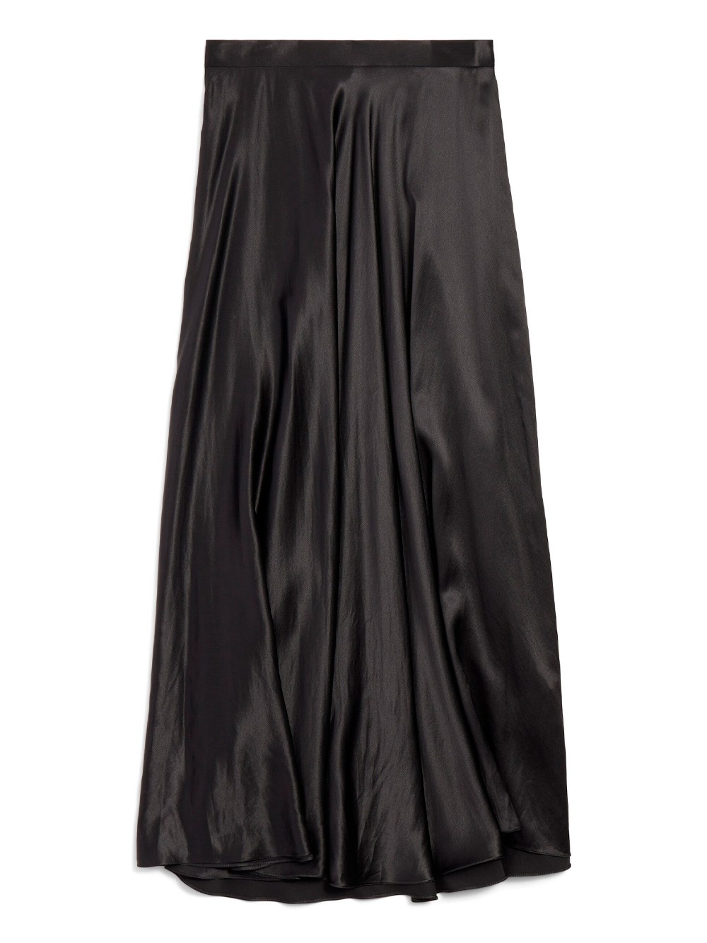 Balenciaga Asymmetrical Midi Skirt In Black