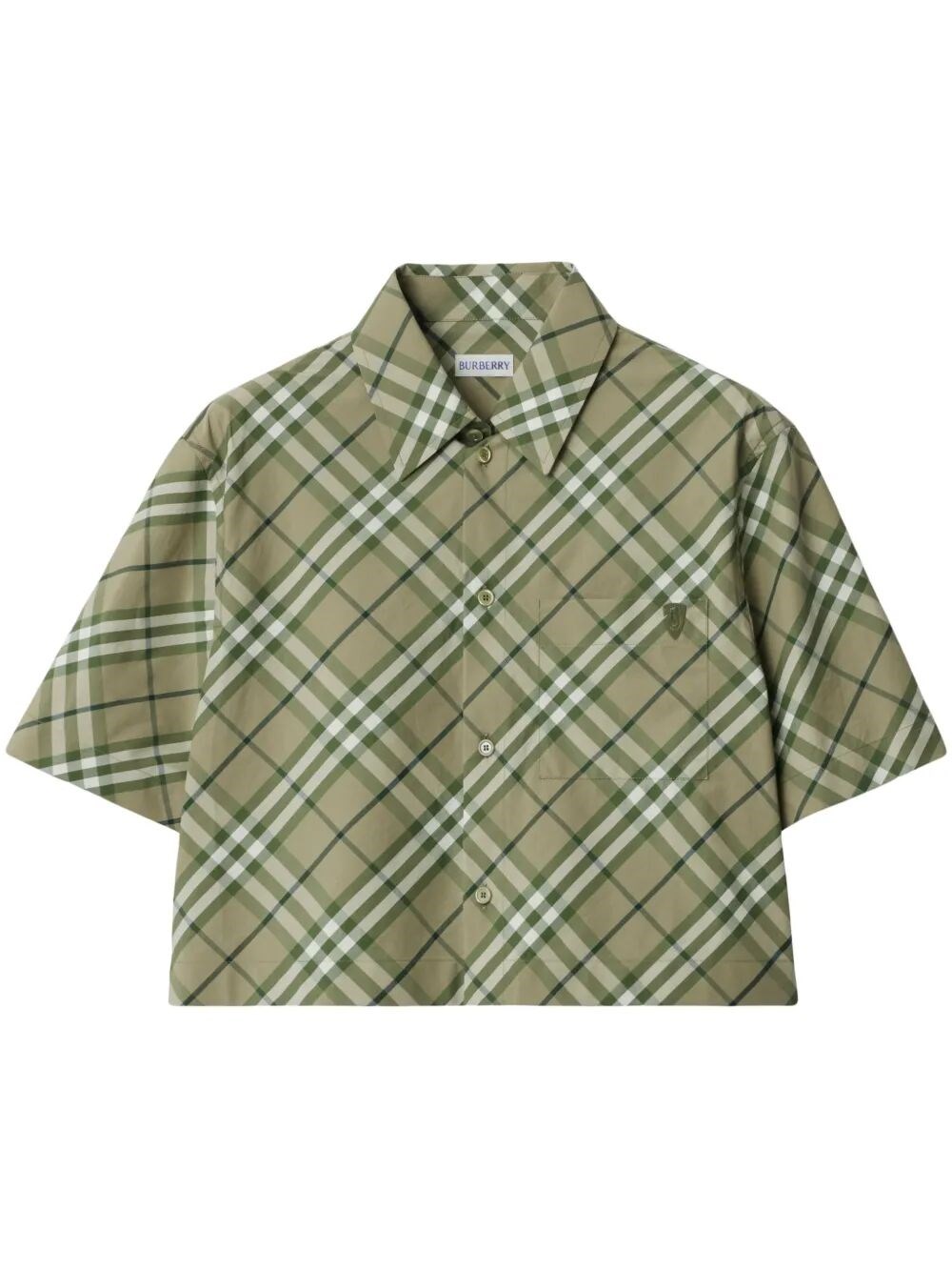 Burberry Saxon Cropped Shirt Clothing In Multicolour