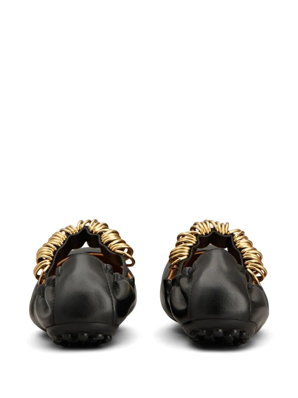関税込み/ TOD'Sトッズ メタルリング レザーバレリーナ 関税込み/ TOD'Sトッズ メタルリング レザーバレリーナ