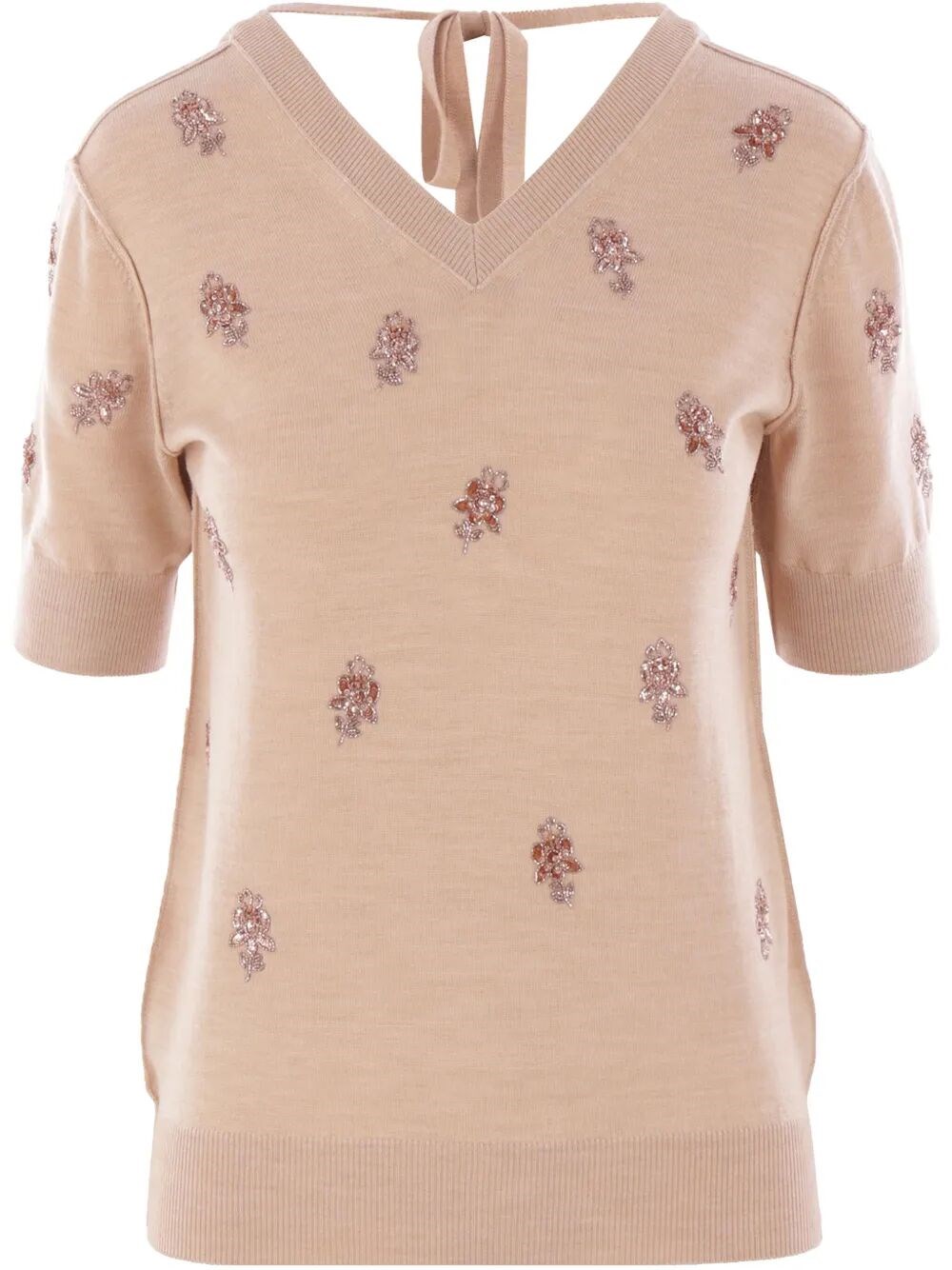 Fendi Women's Wool Cropped Sweater In Nude