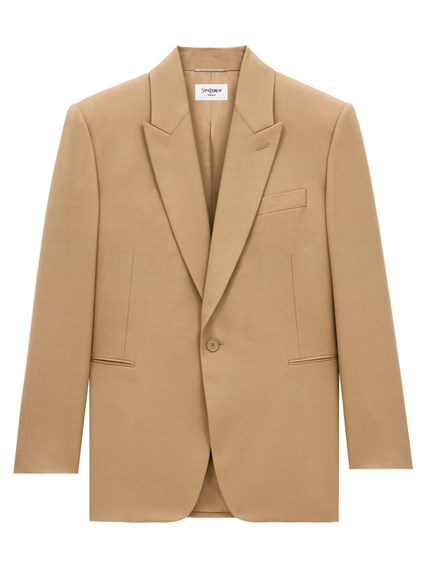 Saint laurent Wool gabardine cassandre jacket available on