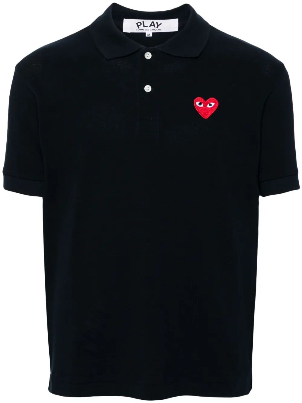 Comme Des Garçons Play Polo Shirt With Ribbed Collar And Straight Hem